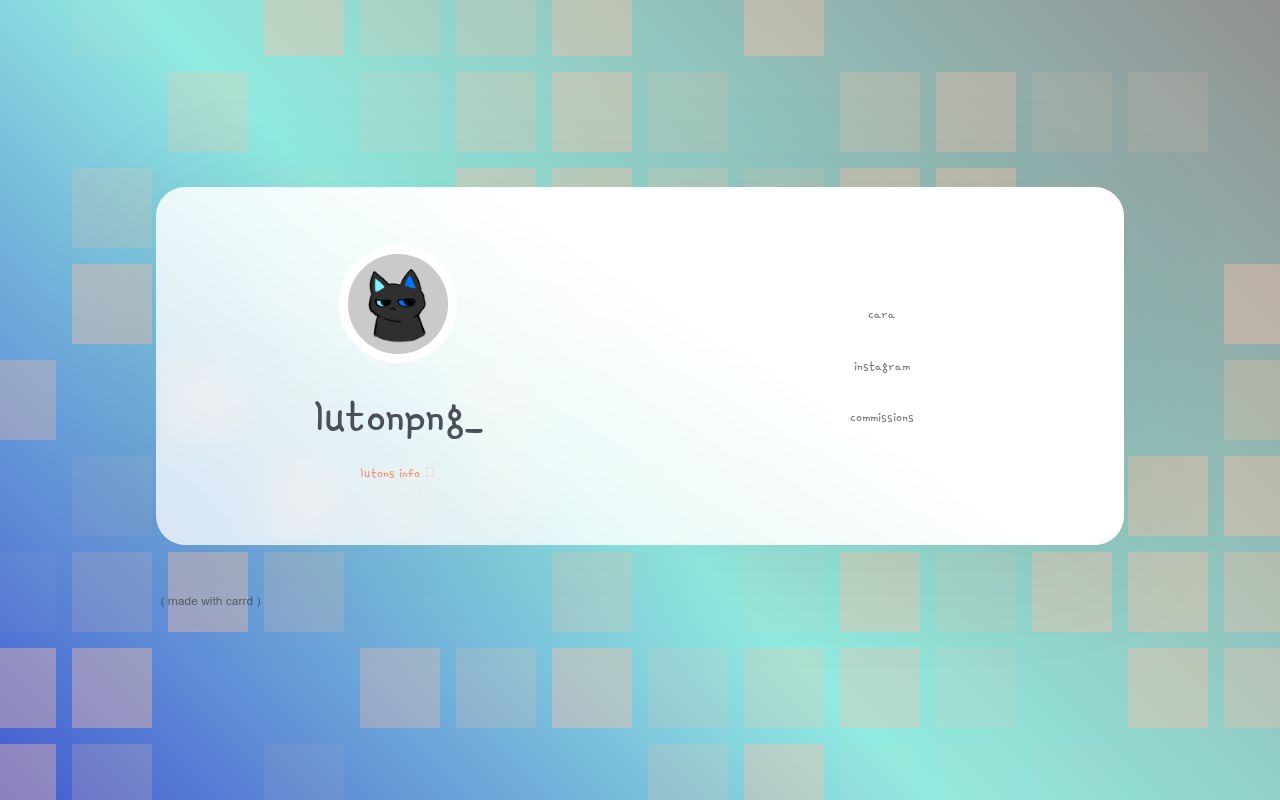 Carrd profile picture for @luton